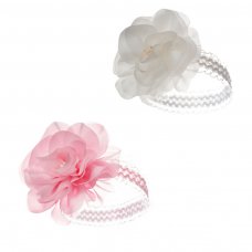 HB99: Lace Headband w/Flower